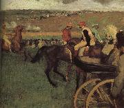 Edgar Degas amateurish caballero on horse-race ground Sweden oil painting artist
